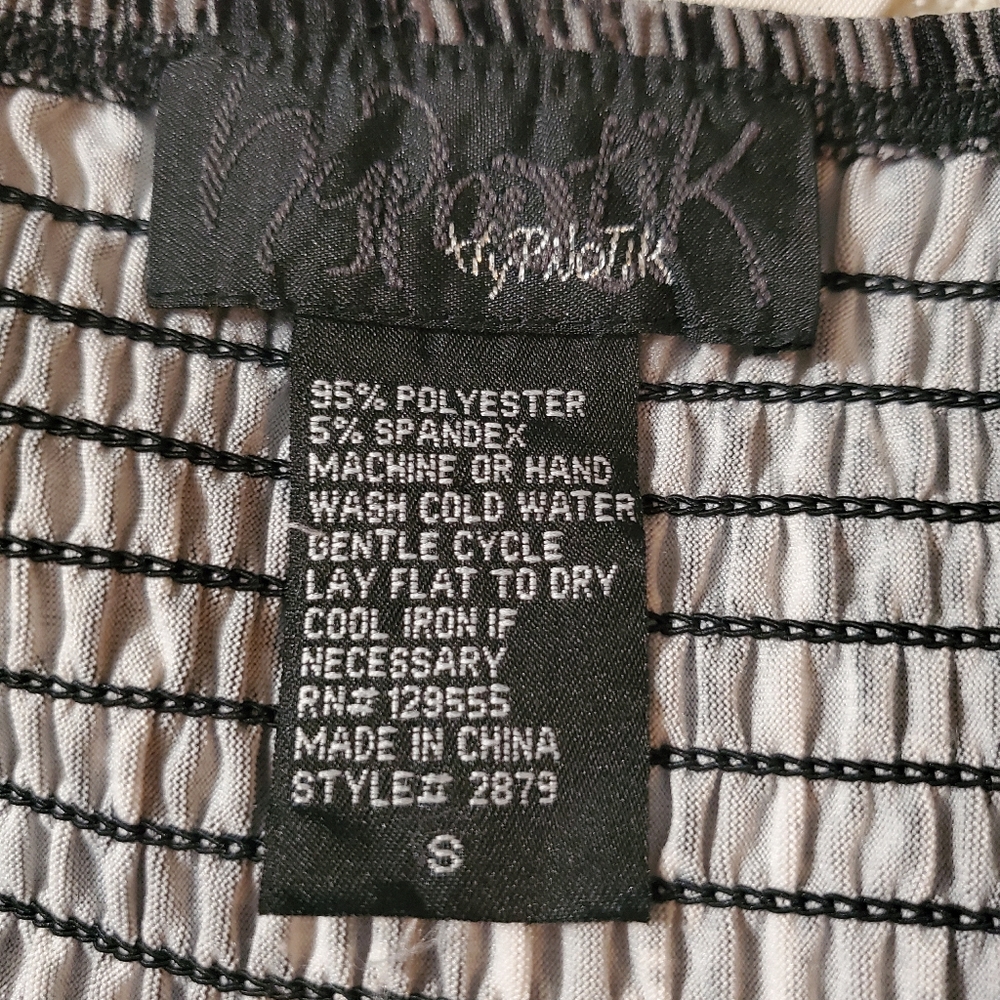 Black and gray print maxi dress by Hynotik Tripnotic size small - Picture 4 of 4